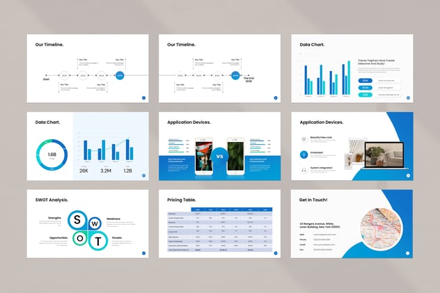 数字体验商务风格图形keynote模板 - 顶尖PPT