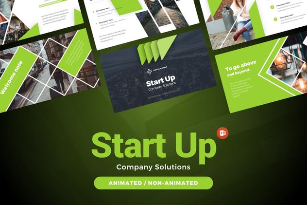 初创公司解决方案信息图形世界地图PPT模板 - 顶尖PPT