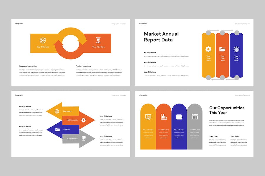 流程步骤要点展示信息图形PPT模板 - 顶尖PPT