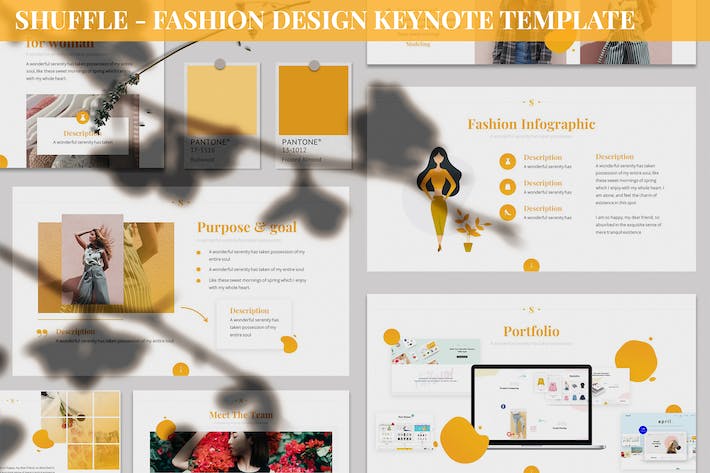 时尚设计作品集展示Keynote模板 - 顶尖PPT