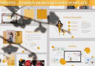 时尚设计作品集展示Keynote模板 - 顶尖PPT