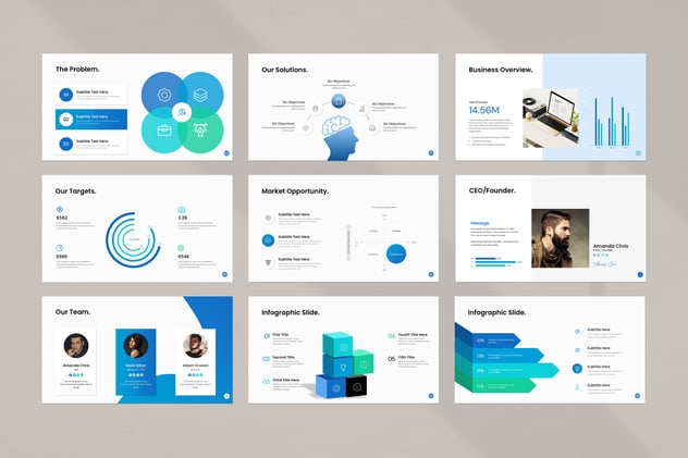 数字体验商务风格图形keynote模板 - 顶尖PPT