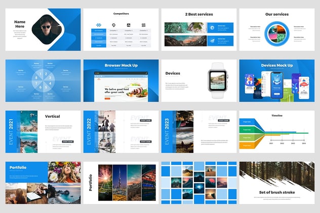 启动交互式信息图形解决方案keynote模板 - 顶尖PPT