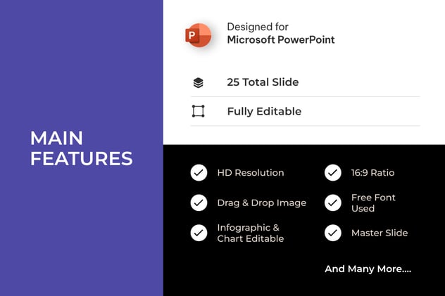 市场价值信息图表PowerPoint模板 - 顶尖PPT