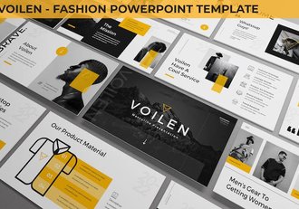 时尚品牌服装男人装PPT模板 - 顶尖PPT