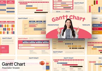 甘特图项目进度管理PPT模板 - 顶尖PPT