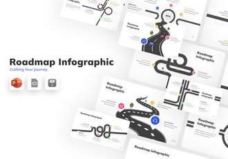 路线图信息图形PPT模板 - 顶尖PPT