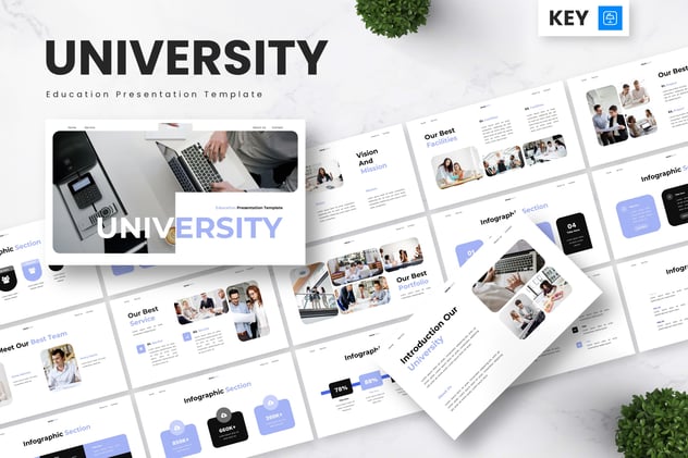 高等教育学校学业规划课程设计Keynote模板 - 顶尖PPT