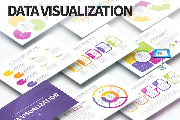 数据可视化主题演讲信息图keynote模板 - 顶尖PPT