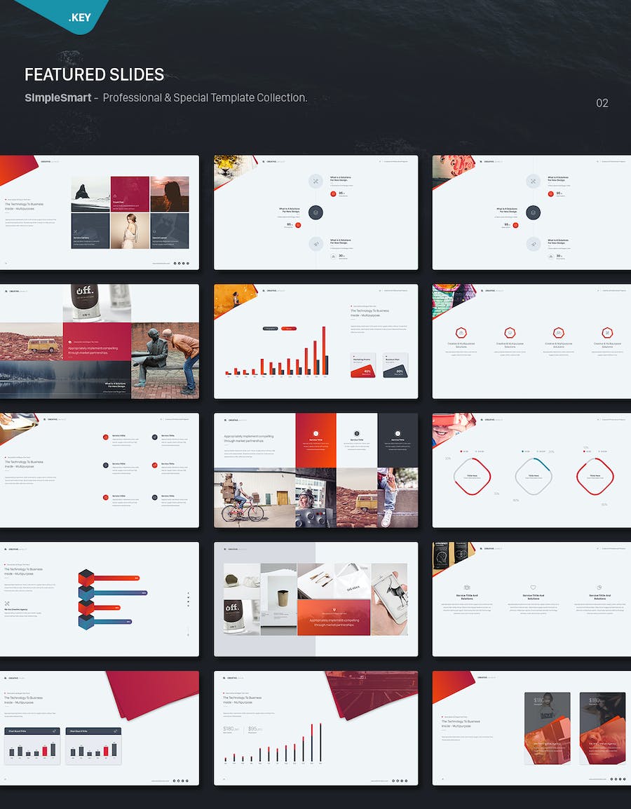 简约大气国外商业商务通用keynote模板 - 顶尖PPT