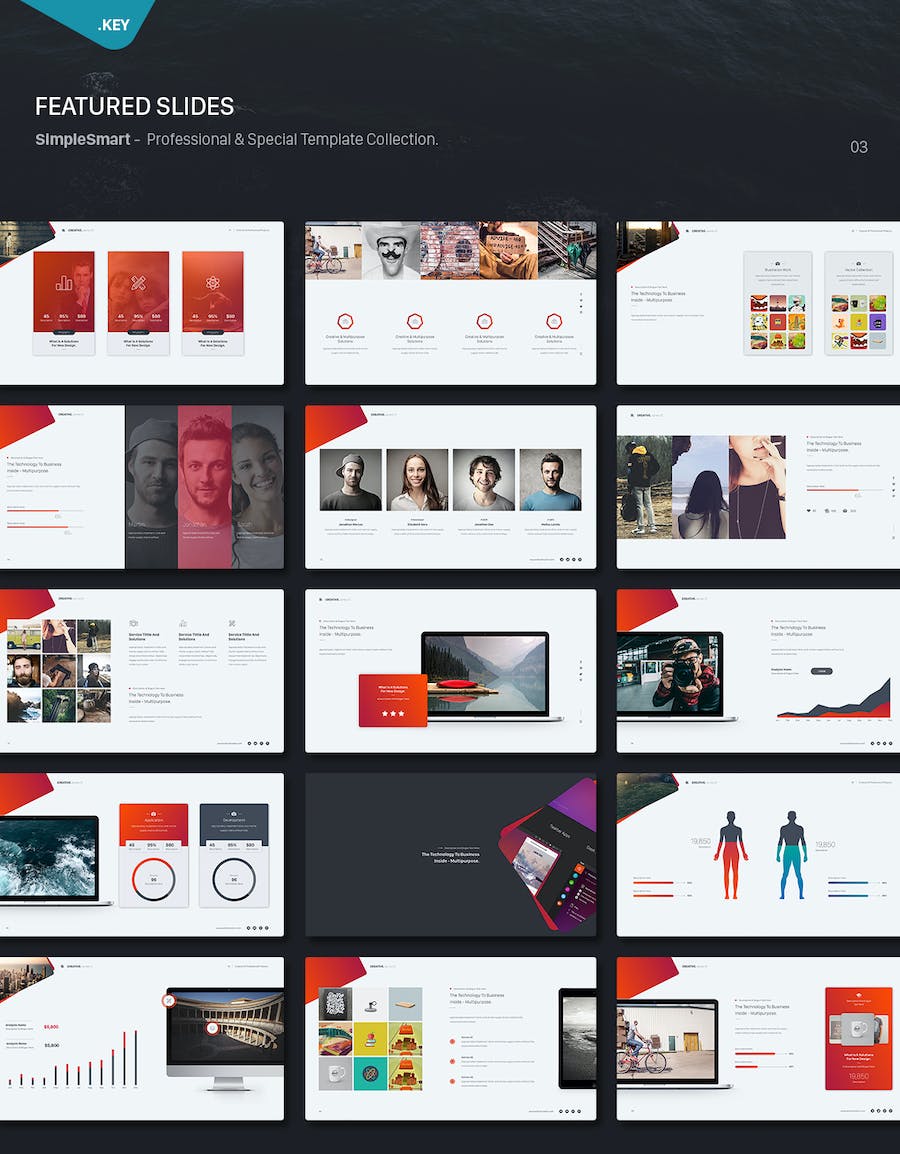 简约大气国外商业商务通用keynote模板 - 顶尖PPT