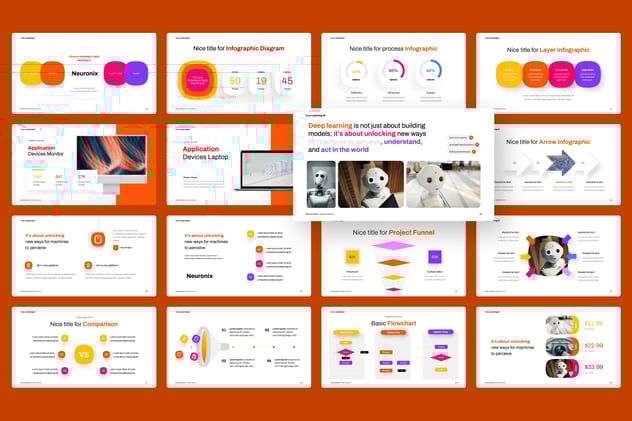 深度学习AI主题演讲keynote模板 - 顶尖PPT