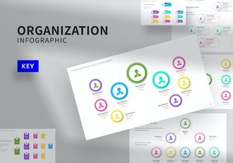 彩色组织信息图表Keynote主题模板 - 顶尖PPT