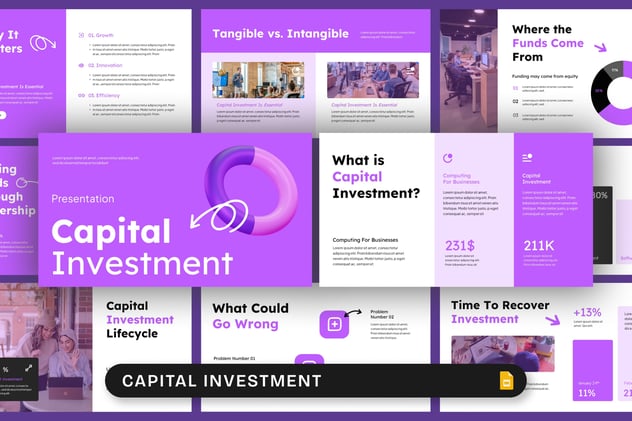 金融投资机构资本投资分析PPT模板 - 顶尖PPT