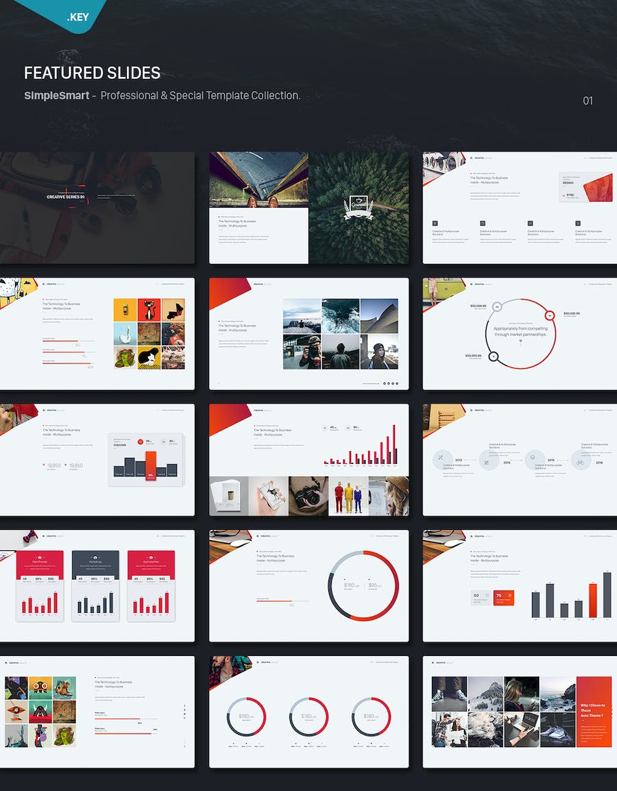 简约大气国外商业商务通用keynote模板 - 顶尖PPT