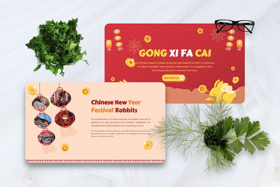 中国新年风俗传统装饰贺岁PPT模板 - 顶尖PPT