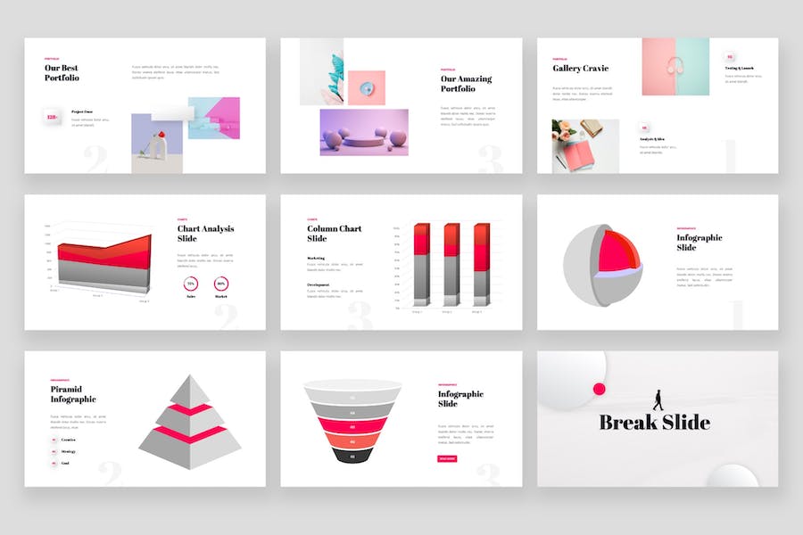 设计领域创意现代风格展示PPT模板 - 顶尖PPT