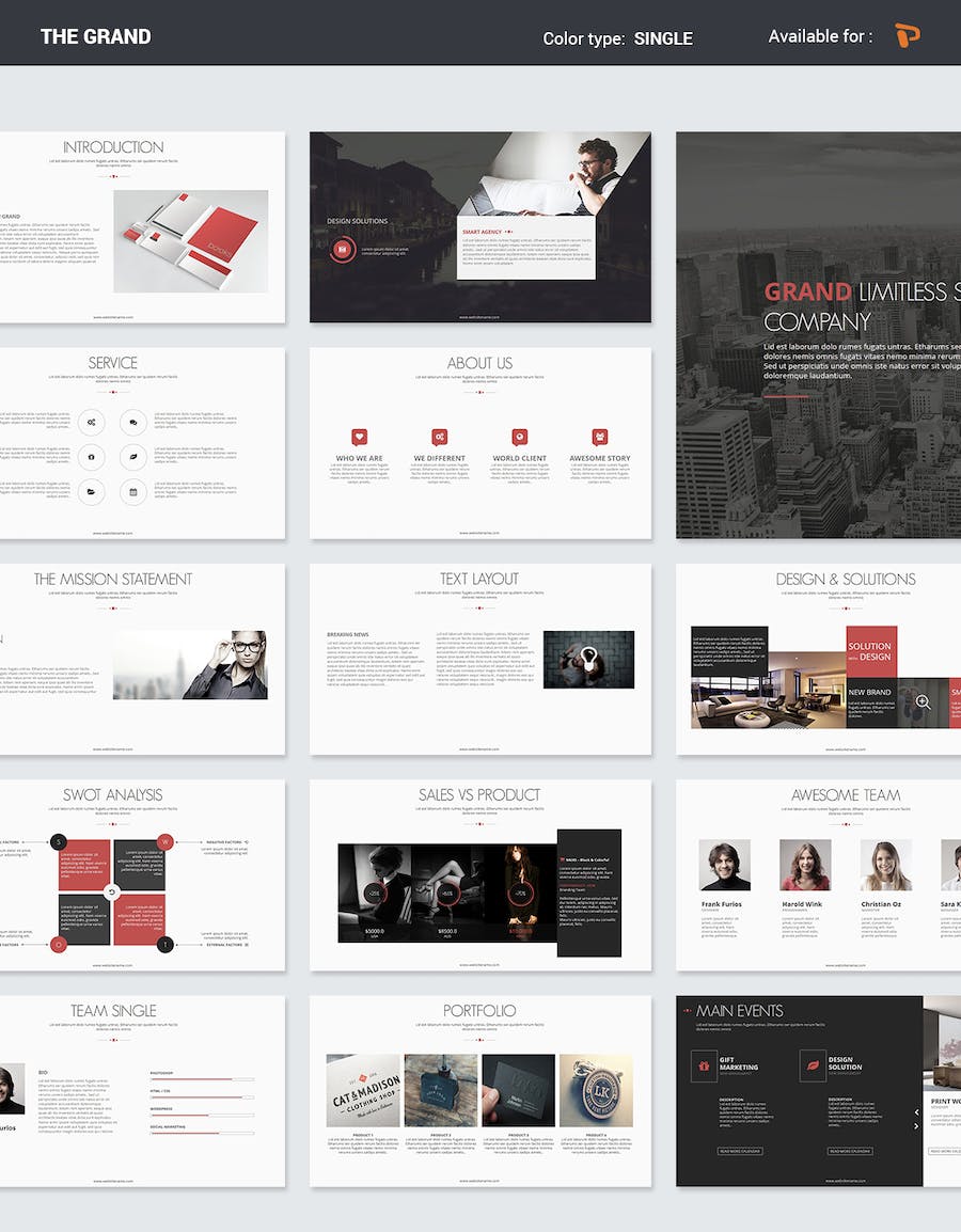 国外极简大型商务汇报演示现场PPT模板 - 顶尖PPT