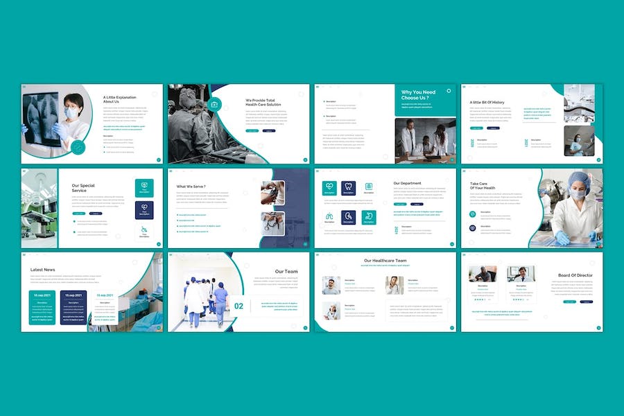医疗中心诊疗服务管理运营Keynote模板 - 顶尖PPT