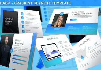 创意渐变设计艺术展示Keynote模板 - 顶尖PPT
