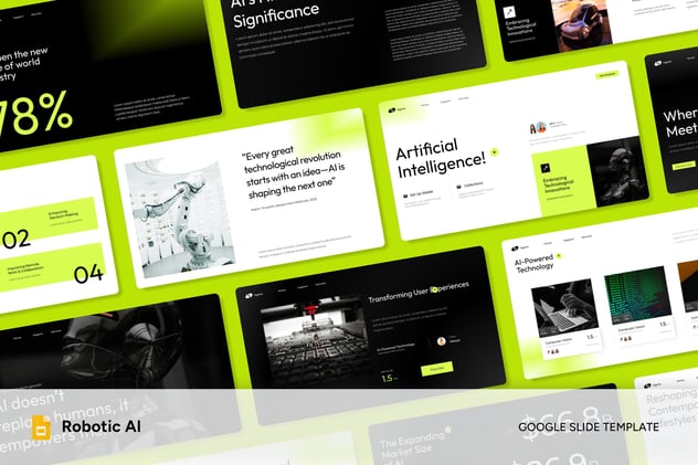 AI机器人人工智能PPT模板 - 顶尖PPT