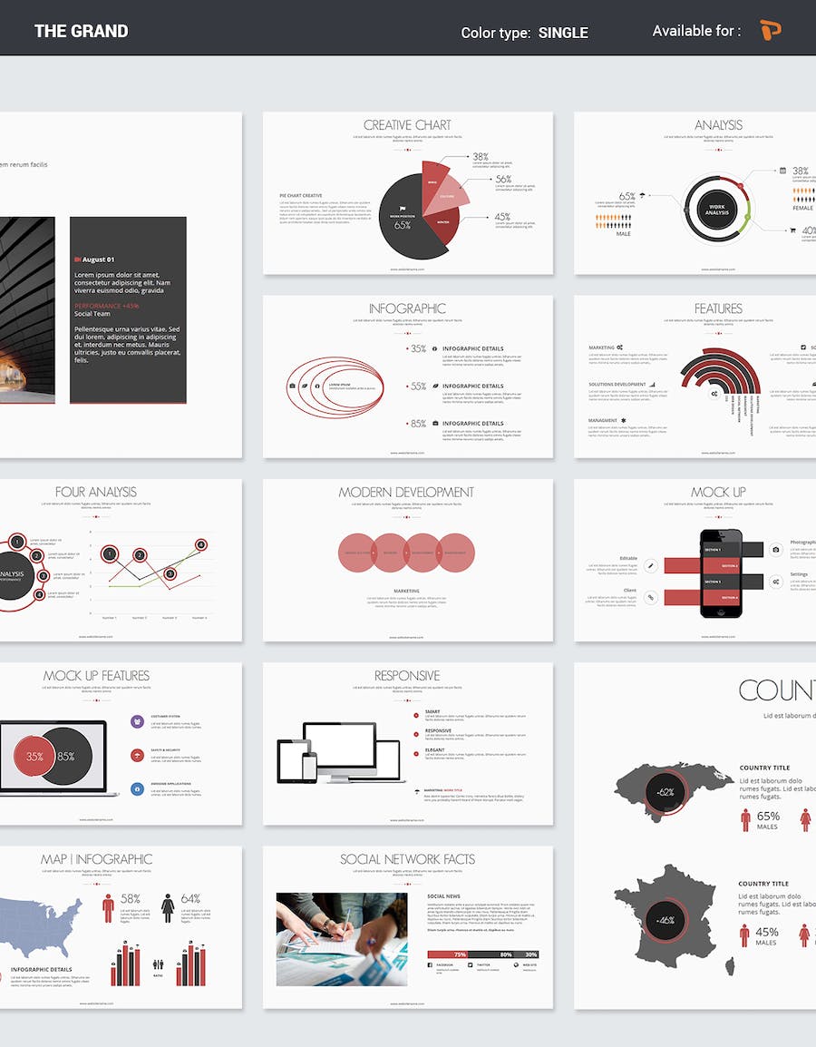国外极简大型商务汇报演示现场PPT模板 - 顶尖PPT