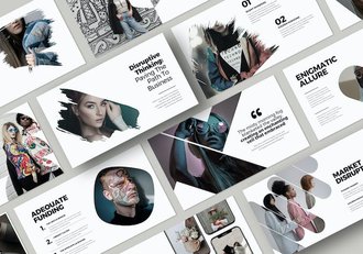 艺术潮流服装展示设计PPT模板 - 顶尖PPT