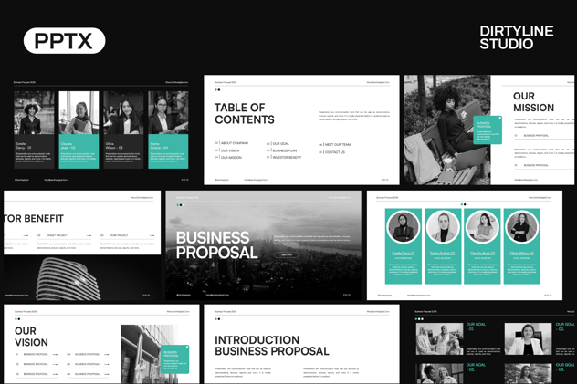 简约商业提案PPT模板 - 顶尖PPT