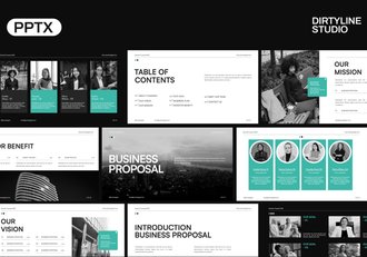 简约商业提案PPT模板 - 顶尖PPT