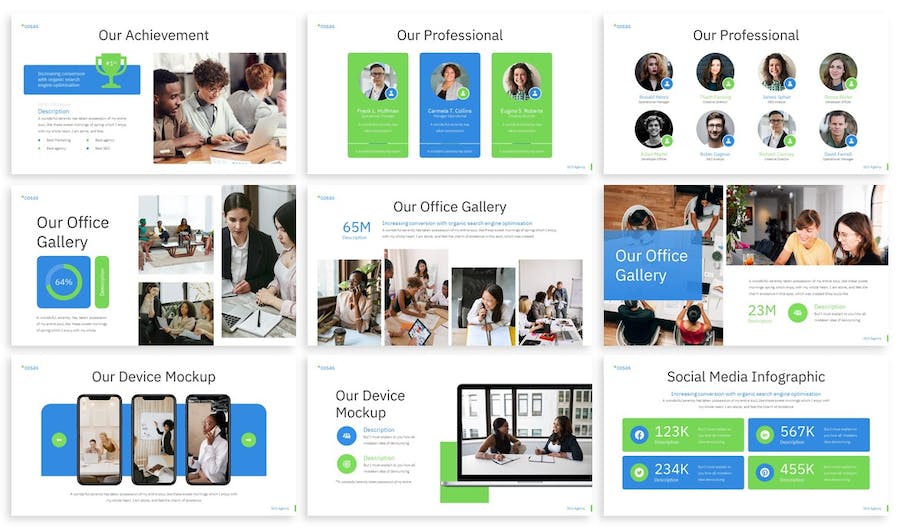 SEO搜索引擎机构PPT模板 - 顶尖PPT