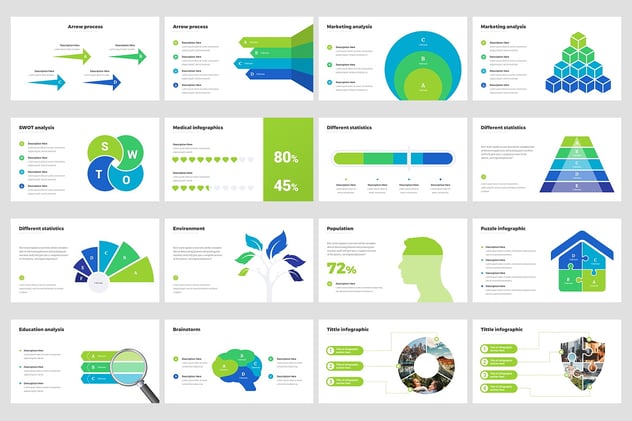 初创公司解决方案信息图形世界地图PPT模板 - 顶尖PPT
