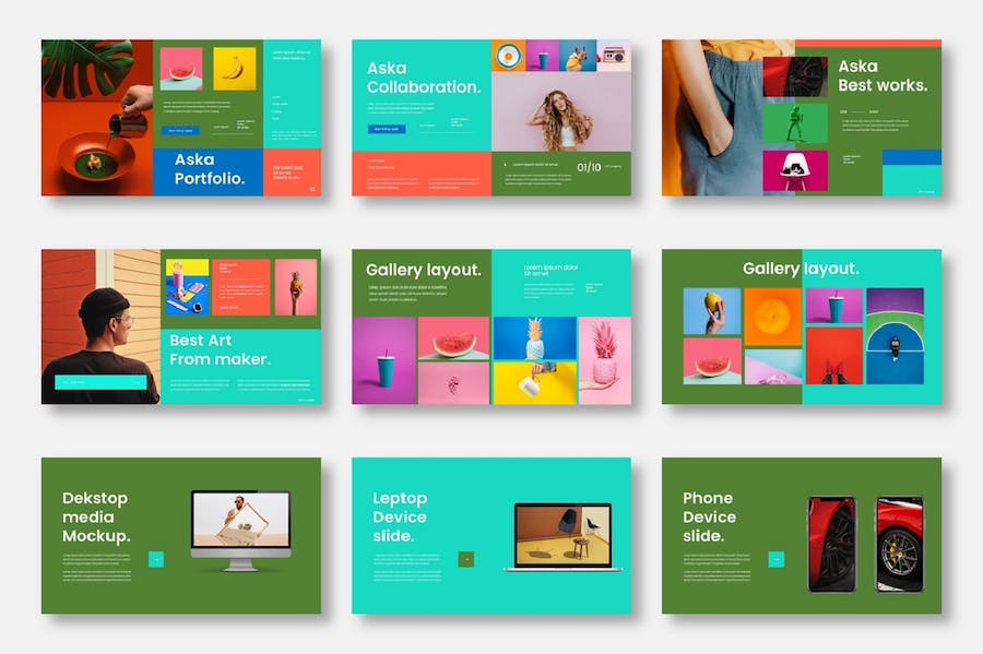 大气精美配色摄影展示商业营销策划多用途PPT模板 - 顶尖PPT