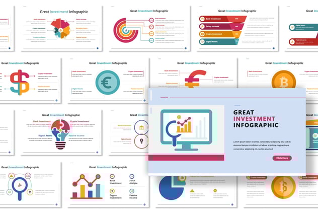 伟大的投资信息图形PPT模板 - 顶尖PPT