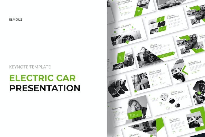 电动汽车介绍展示项目合作新能源汽车keynote模板 - 顶尖PPT