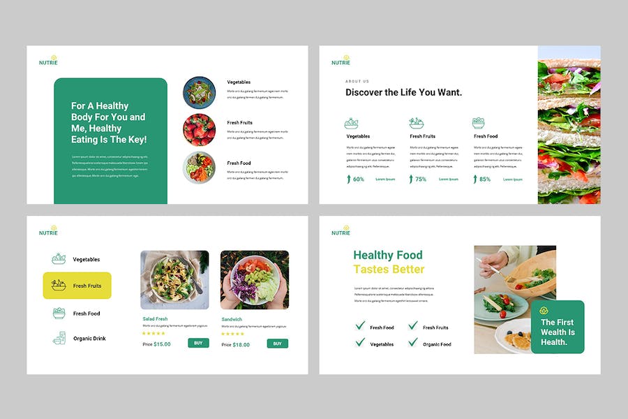 营养健康食品推广宣传PPT模板 - 顶尖PPT