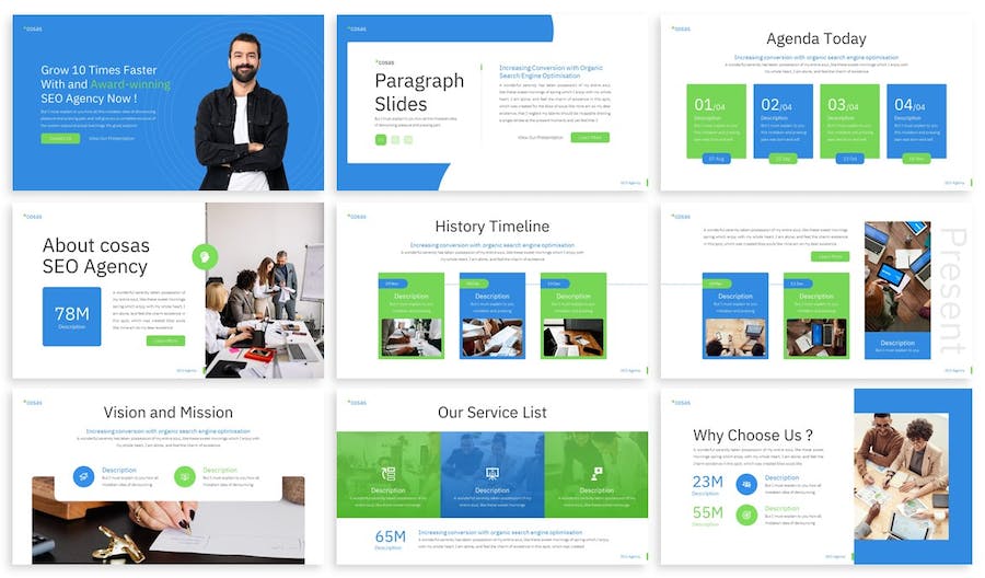 SEO搜索引擎机构PPT模板 - 顶尖PPT