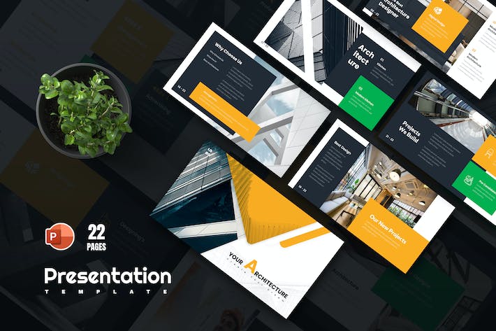 现代商业建筑PPT模板 - 顶尖PPT