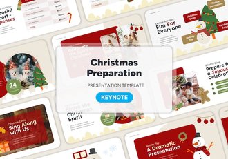 创业卡通风国外圣诞节派对活动keynote模板 - 顶尖PPT