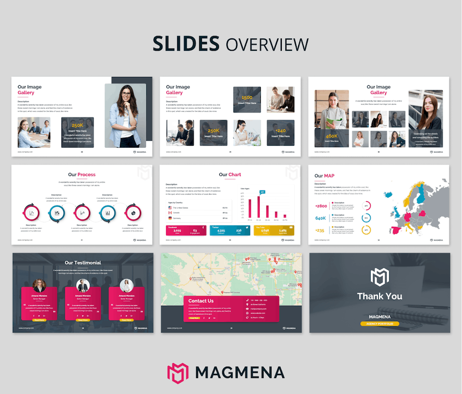 公司作品集展示PPT模板 - 顶尖PPT