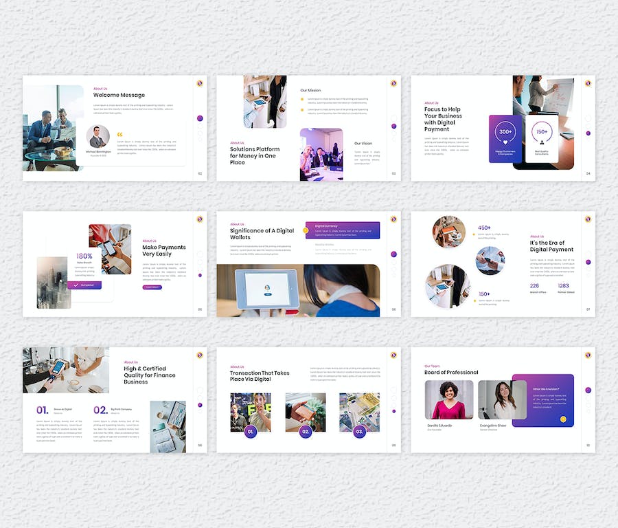 欧美数码支付金融科技高级PPT模板 - 顶尖PPT