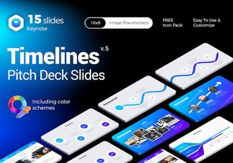 企业时间表节距甲板信息图表keynote模板 - 顶尖PPT