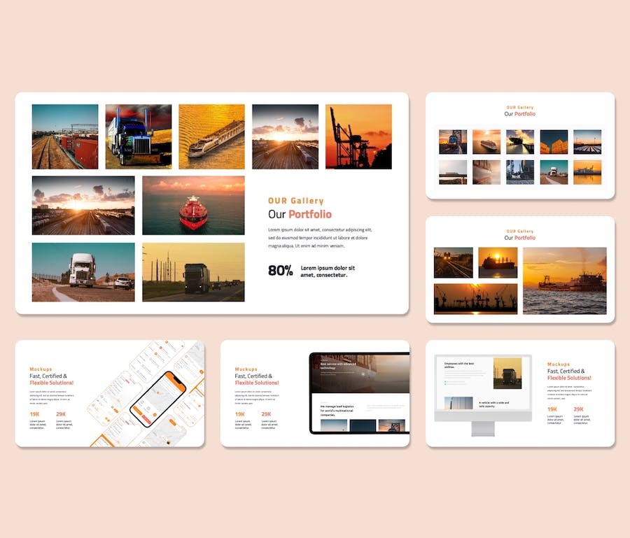 物流运输主题创意展示PPT模板 - 顶尖PPT