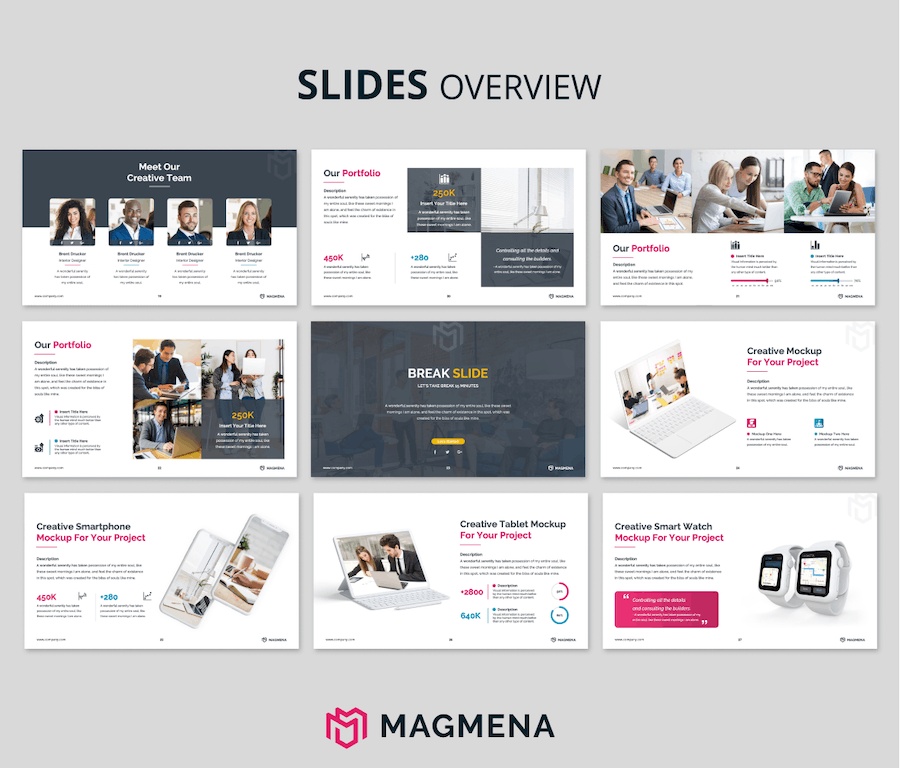 公司作品集展示PPT模板 - 顶尖PPT