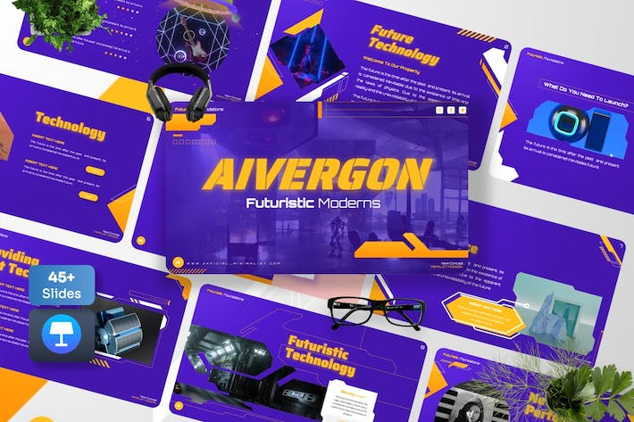 紫色创意多用途商业Keynote模板 - 顶尖PPT