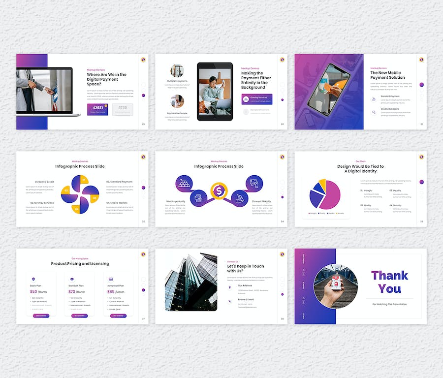 欧美数码支付金融科技高级PPT模板 - 顶尖PPT