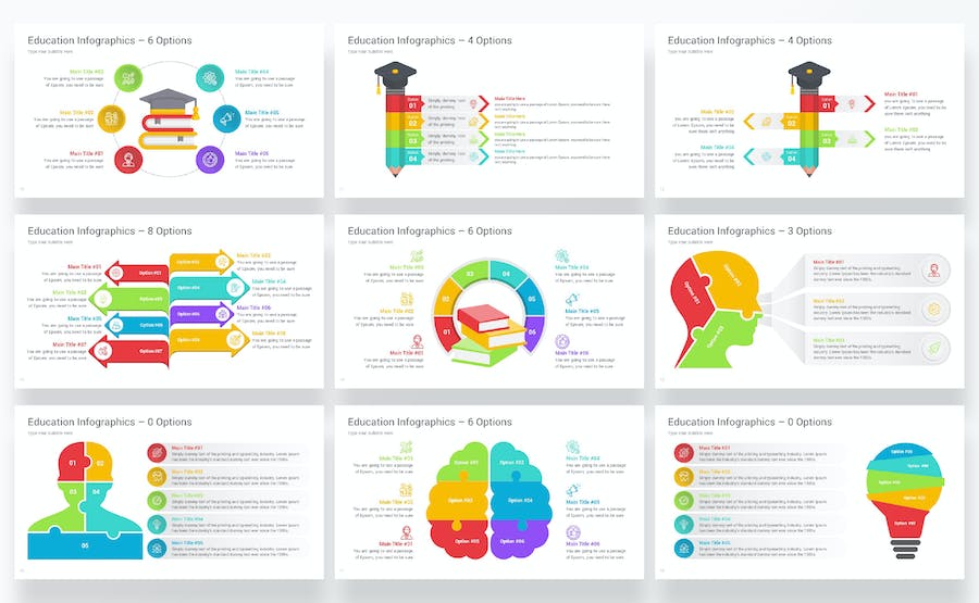 教育课程体系信息图表展示PPT模板 - 顶尖PPT