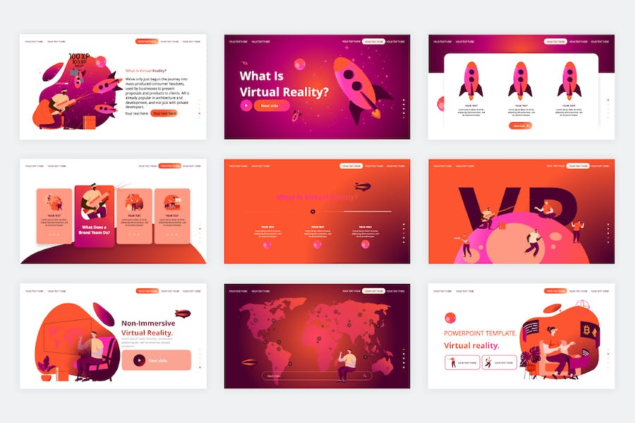 国外虚拟现实VR技术展示高级PPT模板 - 顶尖PPT