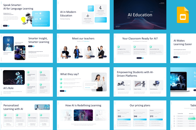 人工智能教育产品融资计划书PPT模板 - 顶尖PPT