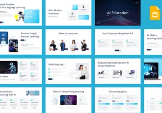 人工智能教育产品融资计划书PPT模板 - 顶尖PPT