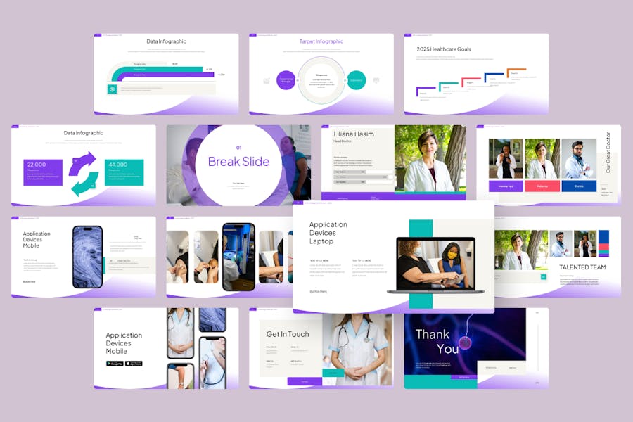 AI医疗保健人工智能keynote模板 - 顶尖PPT